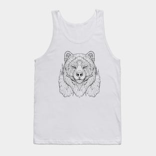 Grizzly Bear Animal Freedom World Wildlife Wonder Vector Graphic Tank Top